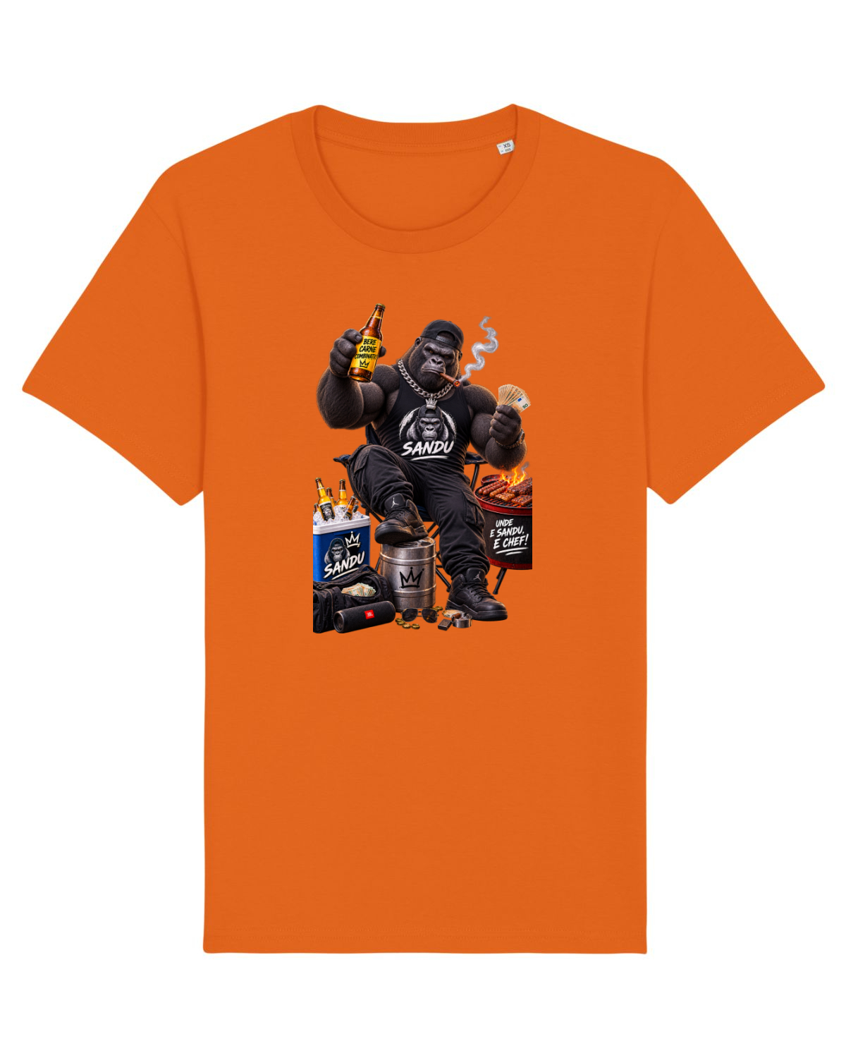 Tricou mânecă scurtă Unisex Rocker Bright Orange