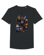 SANDU – Bere, Carne, Combinații! Tricou mânecă scurtă guler larg Bărbat Skater