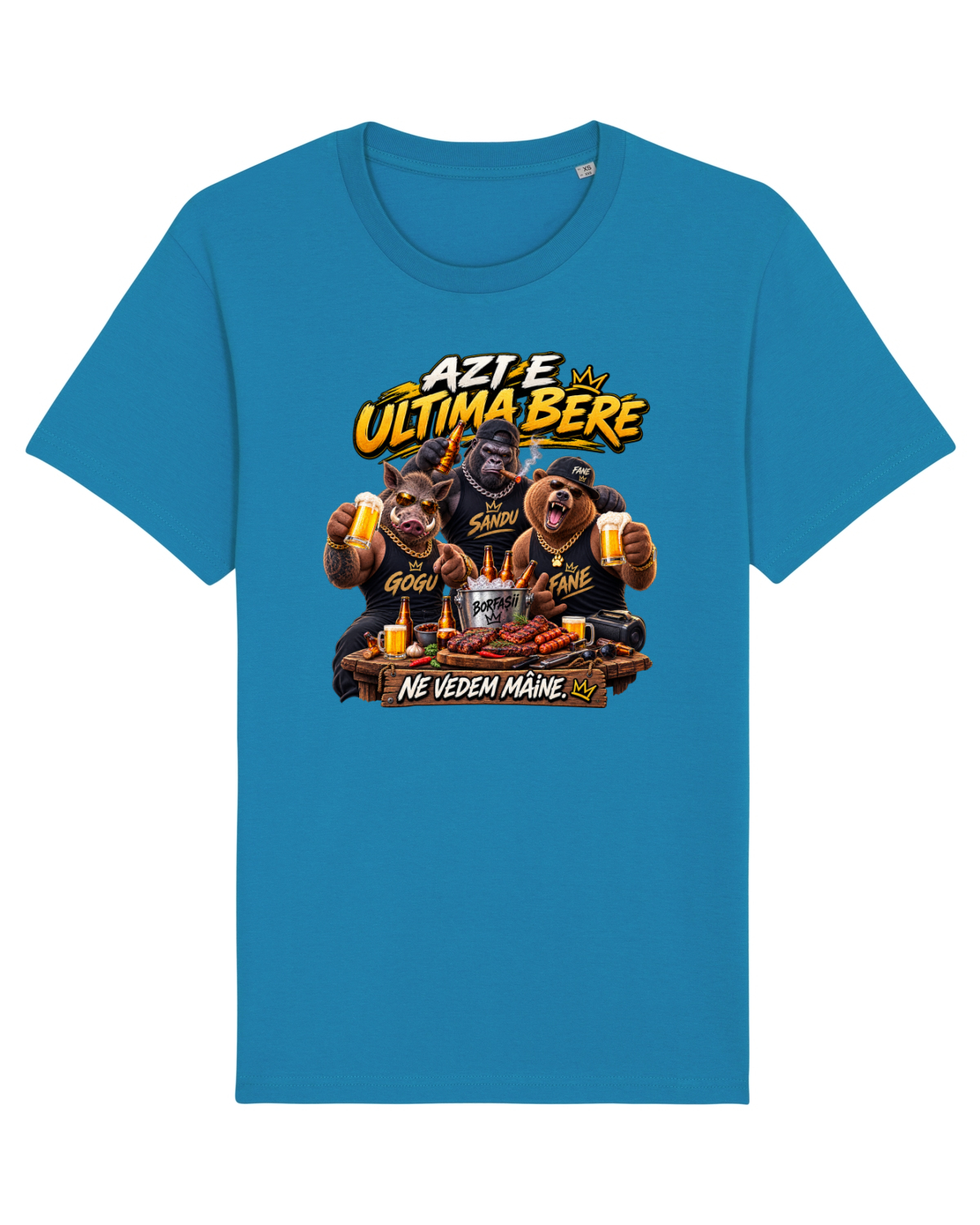 Tricou mânecă scurtă Unisex Rocker Azur