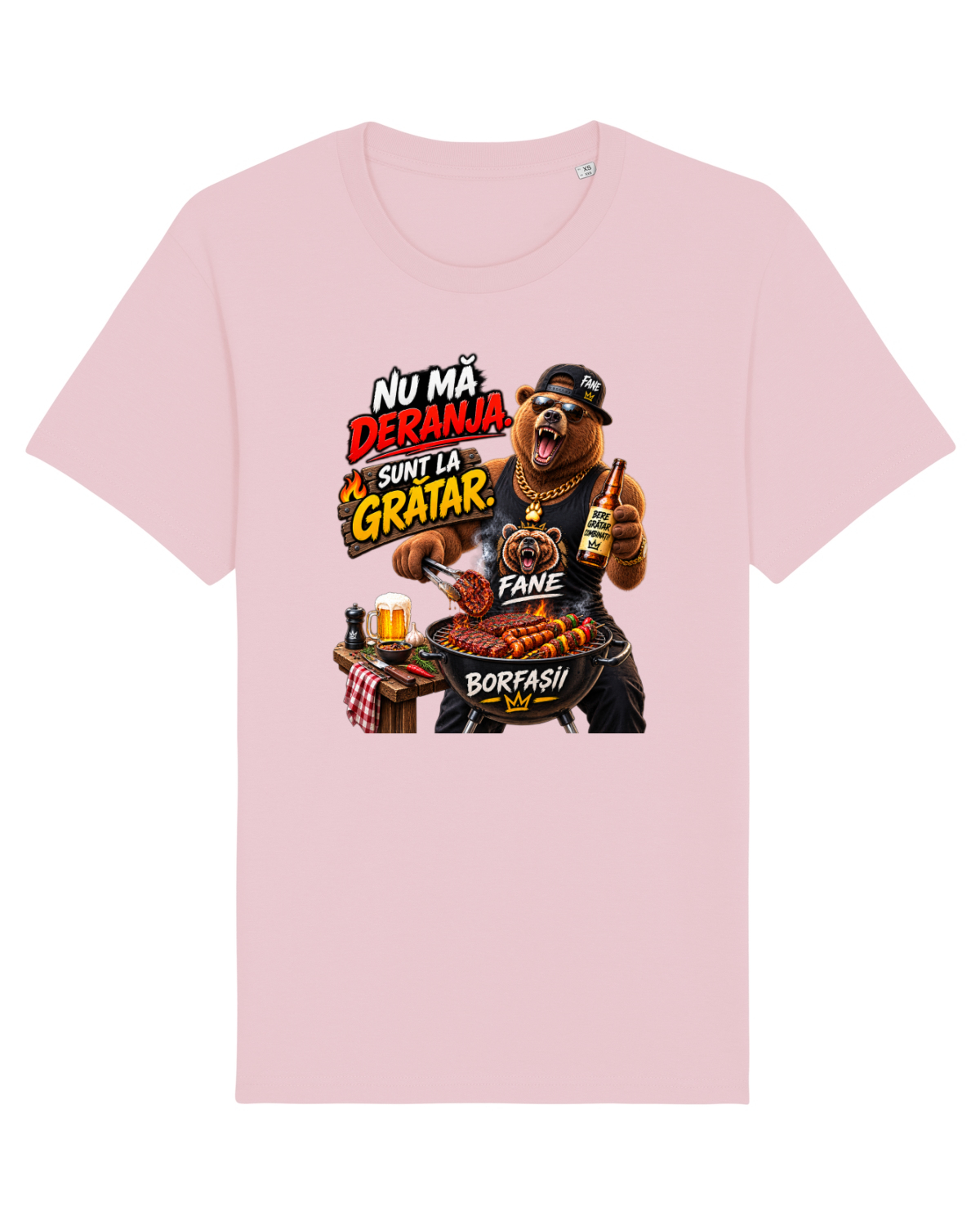 Tricou mânecă scurtă Unisex Rocker Cotton Pink