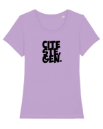 Citește, gen (negru) Tricou mânecă scurtă guler larg fitted Damă Expresser