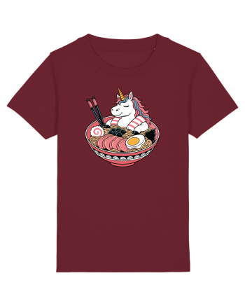 Unicorn Ramen Bowl Cute Japanese Food Noodles Chopsticks Burgundy