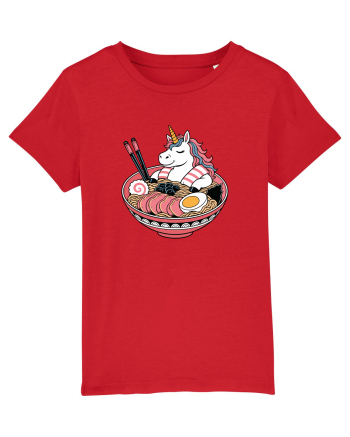 Unicorn Ramen Bowl Cute Japanese Food Noodles Chopsticks Red