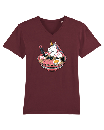 Unicorn Ramen Bowl Cute Japanese Food Noodles Chopsticks Burgundy