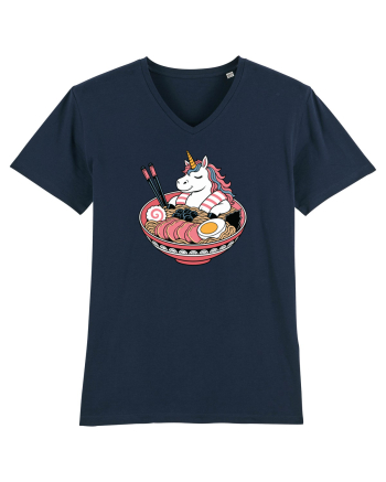 Unicorn Ramen Bowl Cute Japanese Food Noodles Chopsticks French Navy