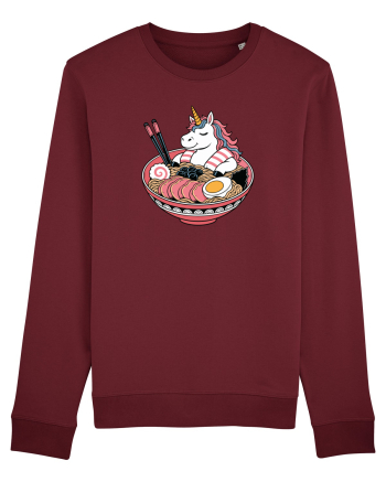 Unicorn Ramen Bowl Cute Japanese Food Noodles Chopsticks Burgundy