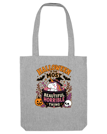 Halloween Unicorn Beautiful Horrible Thing Witch Costume  Heather Grey
