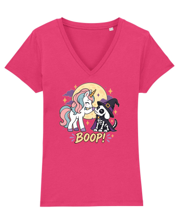 Cute Halloween Unicorn and Dog Friend Hopefulness Full Moon Raspberry