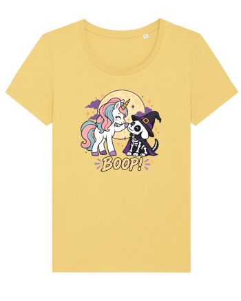 Cute Halloween Unicorn and Dog Friend Hopefulness Full Moon Jojoba