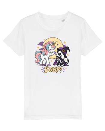 Cute Halloween Unicorn and Dog Friend Hopefulness Full Moon White