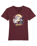 Cute Halloween Unicorn and Dog Friend Hopefulness Full Moon Tricou mânecă scurtă guler V Bărbat Presenter