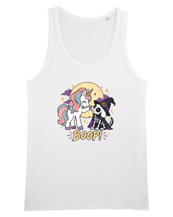 Cute Halloween Unicorn and Dog Friend Hopefulness Full Moon White