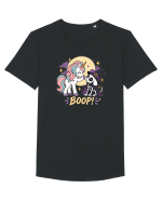 Cute Halloween Unicorn and Dog Friend Hopefulness Full Moon Tricou mânecă scurtă guler larg Bărbat Skater