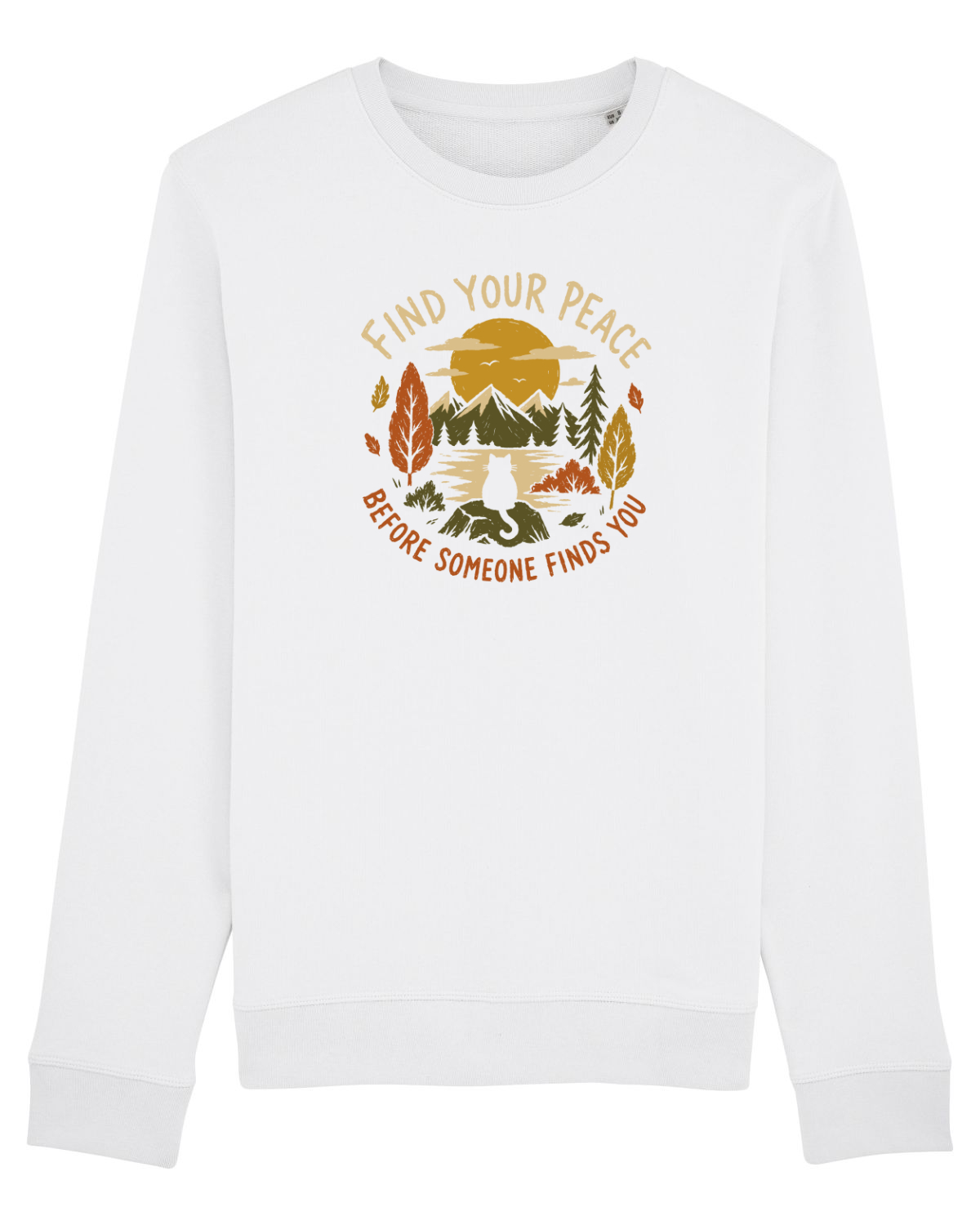 Bluză mânecă lungă Unisex Rise White