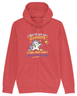 Funny Unicorn When Life Gives You Lemons Sarcastic Humor Hanorac cu fermoar Unisex Connector