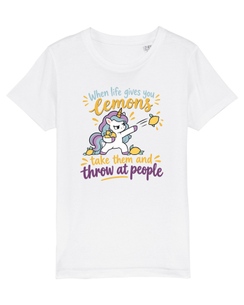 Funny Unicorn When Life Gives You Lemons Sarcastic Humor White
