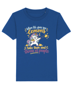 Funny Unicorn When Life Gives You Lemons Sarcastic Humor Tricou mânecă scurtă  Copii Mini Creator