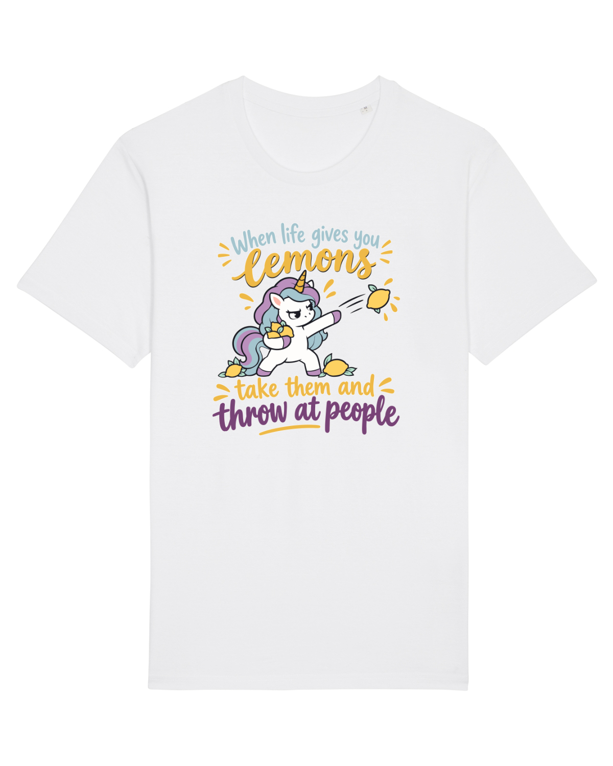 Tricou mânecă scurtă Unisex Rocker White