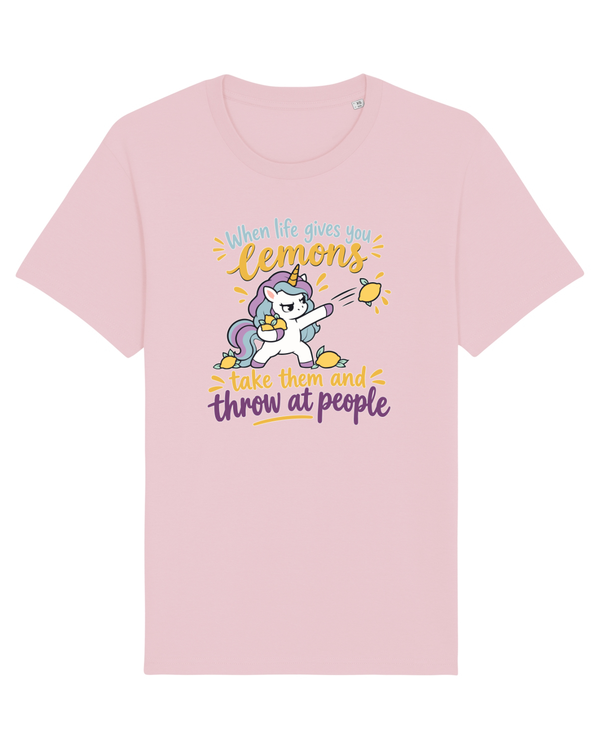 Tricou mânecă scurtă Unisex Rocker Cotton Pink