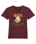 Boo-Nana Halloween Ghost Banana Funny Spooky Costume Party Tricou mânecă scurtă guler V Bărbat Presenter