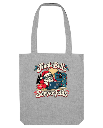 Jingle Xmas Bells Server Fails IT Support Santa Christmas Heather Grey