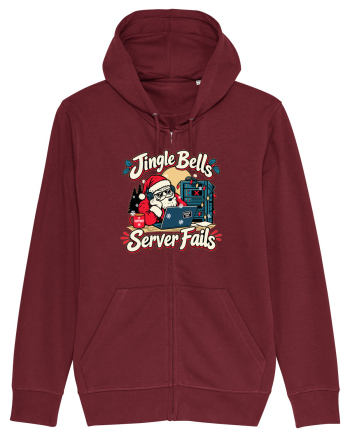 Jingle Xmas Bells Server Fails IT Support Santa Christmas Burgundy