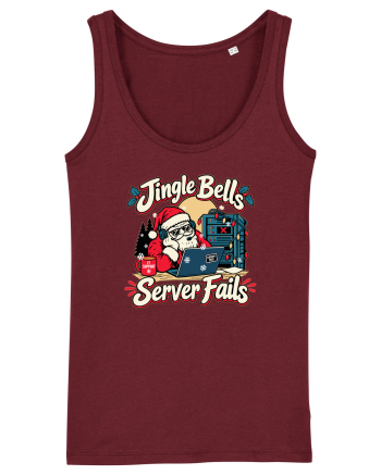 Jingle Xmas Bells Server Fails IT Support Santa Christmas Burgundy