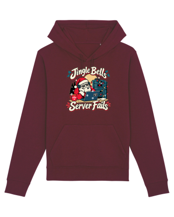 Jingle Xmas Bells Server Fails IT Support Santa Christmas Burgundy