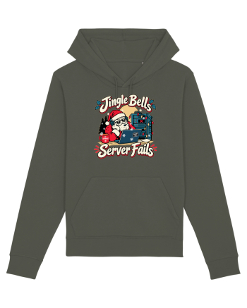 Jingle Xmas Bells Server Fails IT Support Santa Christmas Khaki