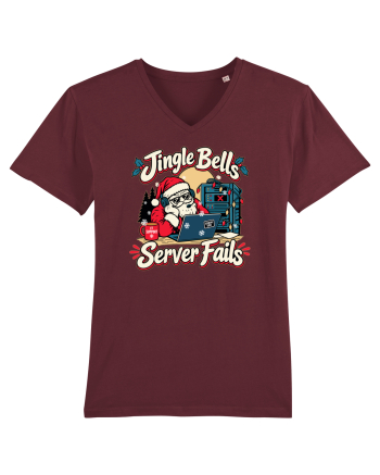 Jingle Xmas Bells Server Fails IT Support Santa Christmas Burgundy
