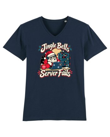 Jingle Xmas Bells Server Fails IT Support Santa Christmas French Navy