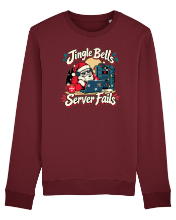 Jingle Xmas Bells Server Fails IT Support Santa Christmas Burgundy
