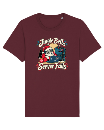 Jingle Xmas Bells Server Fails IT Support Santa Christmas Burgundy