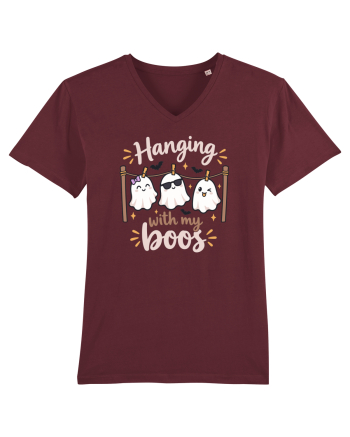 Hanging With My Boo Funny Ghost Halloween Ghosts Clothesline Burgundy