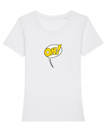 Oh! Tricou mânecă scurtă guler larg fitted Damă Expresser