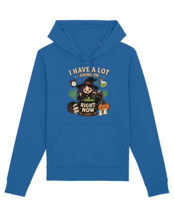 Funny Introvert Halloween Witch in a Overwhelmed Busy Night Royal Blue