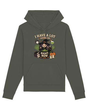 Funny Introvert Halloween Witch in a Overwhelmed Busy Night Khaki