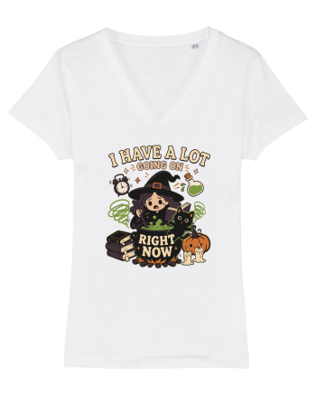 Funny Introvert Halloween Witch in a Overwhelmed Busy Night White