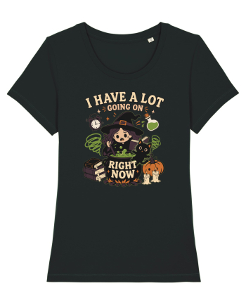 Funny Introvert Halloween Witch in a Overwhelmed Busy Night Black