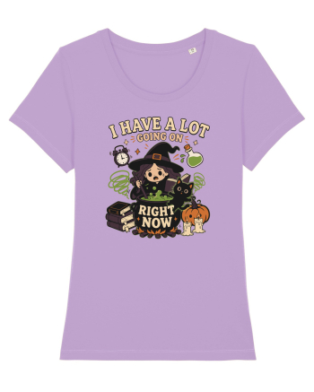 Funny Introvert Halloween Witch in a Overwhelmed Busy Night Lavender Dawn