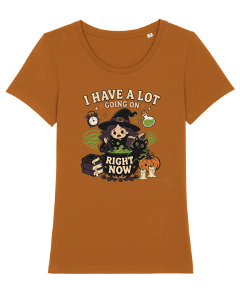 Funny Introvert Halloween Witch in a Overwhelmed Busy Night Roasted Orange