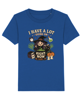Funny Introvert Halloween Witch in a Overwhelmed Busy Night Majorelle Blue