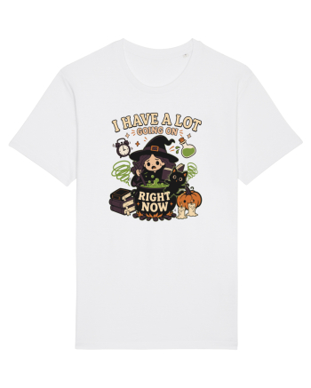 Funny Introvert Halloween Witch in a Overwhelmed Busy Night White