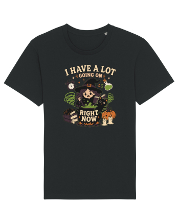 Funny Introvert Halloween Witch in a Overwhelmed Busy Night Black