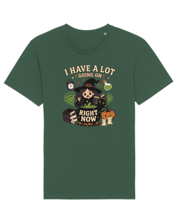 Funny Introvert Halloween Witch in a Overwhelmed Busy Night Bottle Green