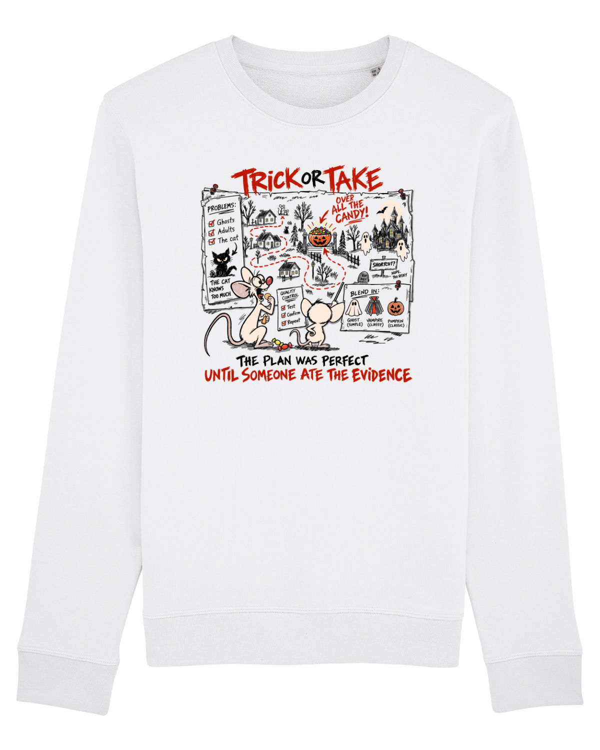 Bluză mânecă lungă Unisex Rise White