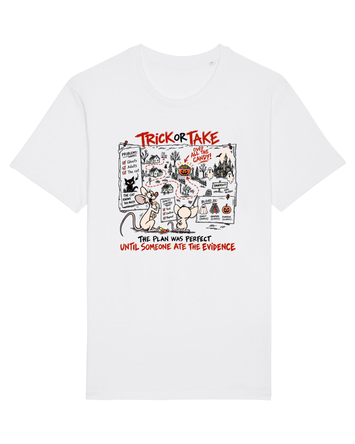 Tricou mânecă scurtă Unisex Rocker White