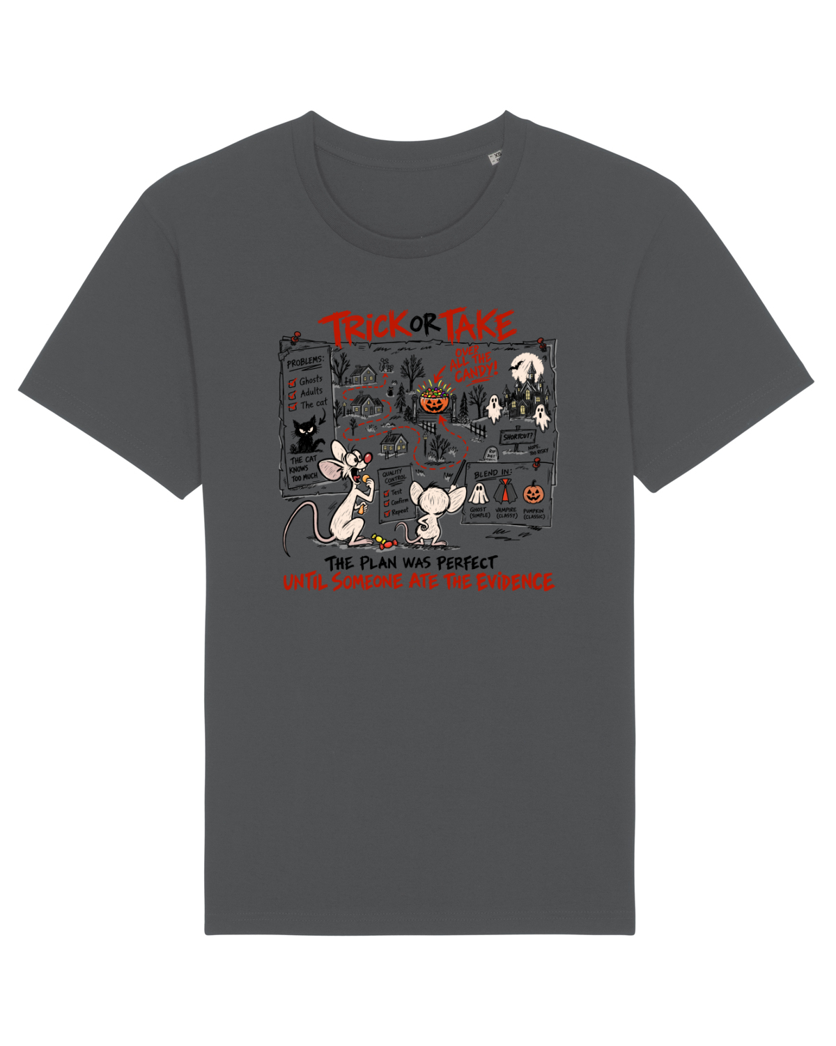 Tricou mânecă scurtă Unisex Rocker Anthracite