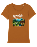 România.... Transfăgărășan  Tricou mânecă scurtă guler larg fitted Damă Expresser