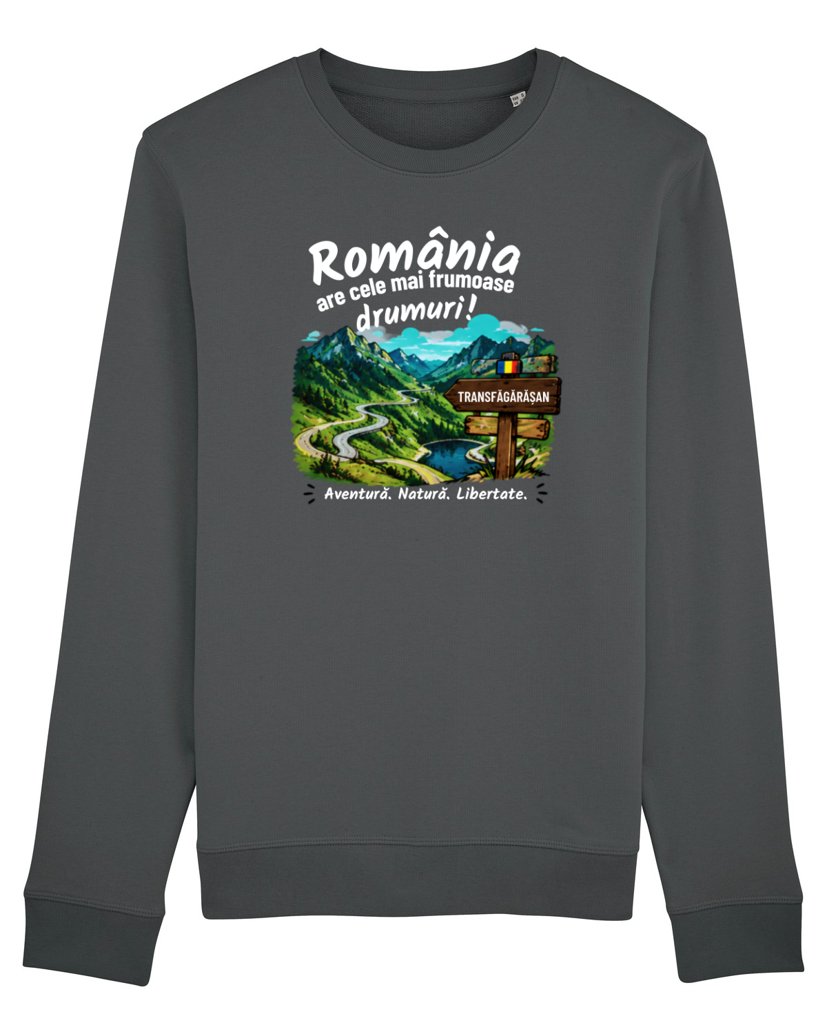 Bluză mânecă lungă Unisex Rise Anthracite
